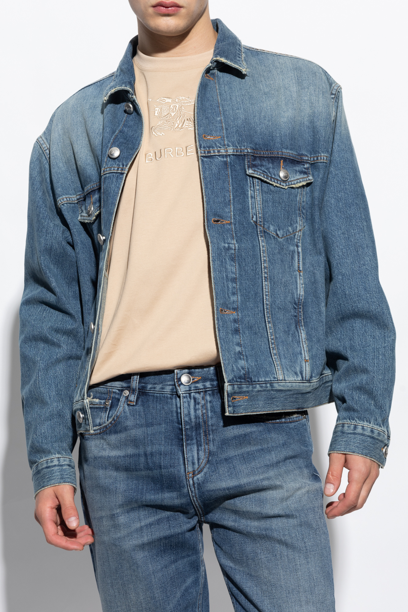 Burberry denim hot sale jacket